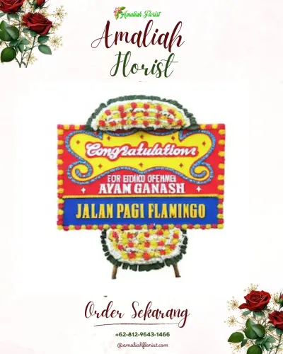 Bunga Papan Congratulation di Pb Bengkel Baru